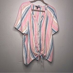 COPY - Lane Bryant Striped, Sleeveless Top Sz. 20